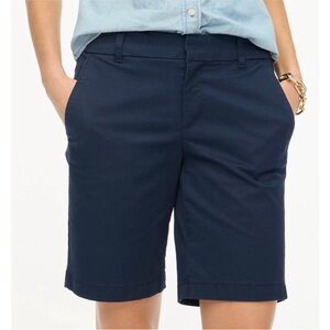 J‎ Crew Factory Frankie Navy Blue 9" Bermuda Shorts Size 12 New with Tags
